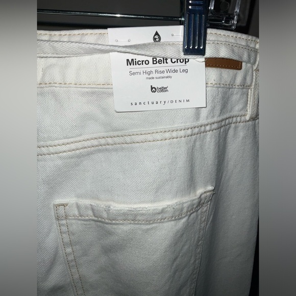 Sanctuary Micro Belt Crop in Powdered Sugar color - NWT - size 32 (14) - Picture 8 of 10